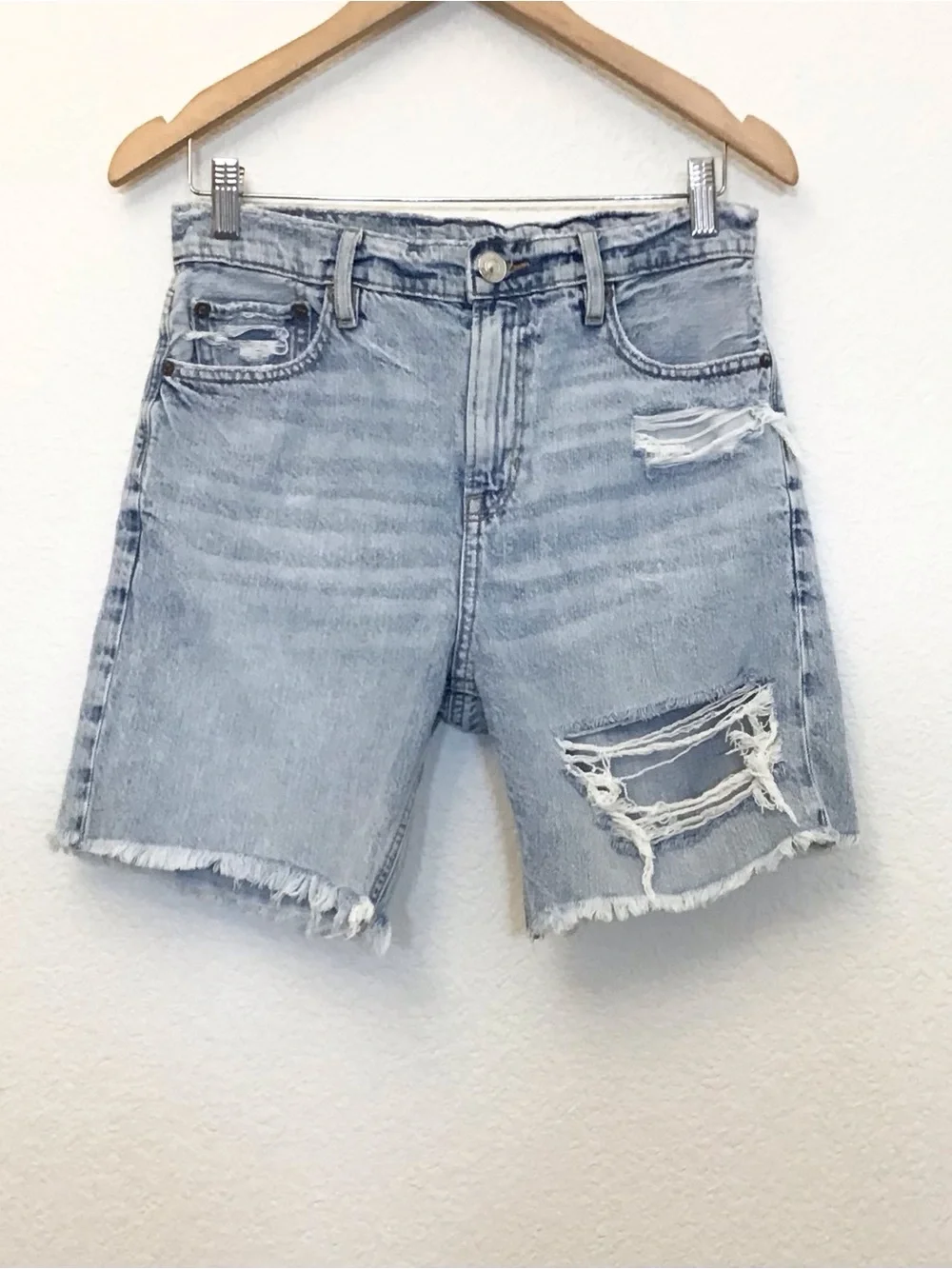 American Eagle 0 Skater Denim Shorts Women’s Baggy Relaxed Long 2022